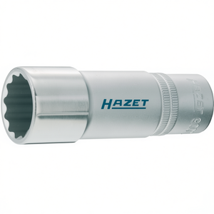 Llave de vaso cuadrada larga de 12 puntas Hazet de 1/2'' con perfil de tracción y moleteado - Product Image 2