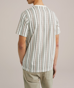 T-shirt texturé unique pour homme 2026, motif tricoté, coton de haute qualité, vente en gros et logo personnalisé - Product Image 3