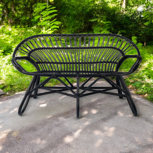 Modern Leisure Sofa with Handmade Rattan <b>Shell</b> Arms Wholesale Home Furniture for Living Room Bedroom Leisure <b>Chairs</b> for Villas - Product Image 6