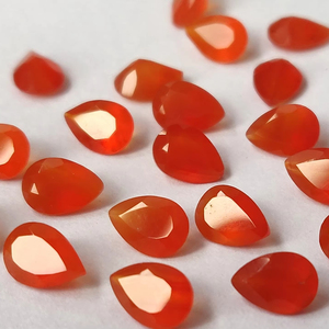 Corte de pera cornalina naranja natural 5x7mm facetado-cornalina naranja suelta cornalina naranja natural de alta calidad - Product Image 1