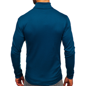 Suéter de Cuello Alto para Hombre, Otoño, Cálido, Antibolitas, Manga Larga, Forrado, de Punto, Corte Regular, Informal, de Poliéster/Algodón, Liso - Product Image 3