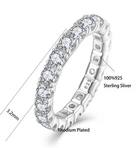 Aniva Personalizado, Joyería Fina de Lujo Minimalista, Anillo de Eternidad, Oro de 14kt, Diamante Cultivado en Laboratorio, Corte Brillante, Certificado IGI, para Mujer, Estilo Étnico - Product Image 5