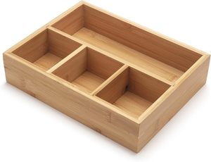 Porte-sachet de thé en bois d'acacia, support de cuillère de rangement pour sachet de thé pour la cuisine | porte-couverts pour la table à manger | porte-couverts - Product Image 4