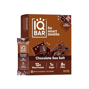 ไอคิวบาร์ คลีน แพลนท์ โปรตีนบาร์ - ช็อกโกแลต เกลือทะเล - 12 ชิ้น - Product Image 1