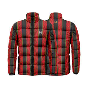 Veste d'hiver matelassée légère et imperméable unisexe de haute qualité, col roulé, impression par sublimation personnalisée, fermeture éclair - Product Image 4