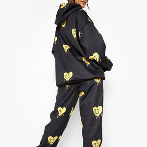 2025 ropa para exteriores chándal apilado estampado cómodo algodón suave mujeres invierno sudor traje servicios OEM - Product Image 5