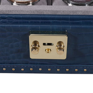 남자의 하이 퀄리티 직사각형 악어 디자인 시계 상자 금박 각인 로고 품질 보관 케이스 만든 가죽 종이 MDF - Product Image 2