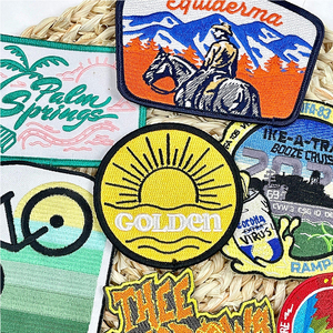 Pegamento Premium parche bordado hierro en coser parches para ropa respaldo insignia pegatina puntada capaz bordado insignias parches - Product Image 3