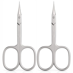 Industrie directe Ciseaux à ongles incurvés en acier inoxydable fabriqués au Pakistan avec étui pour manucure pédicure soin des ongles Pointe fine - Product Image 3