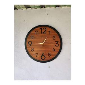 50cm <b>Silent</b> Wall <b>Clock</b> Simple Wooden Walnut Furniture Color Elegant Number Gift - Product Image 6