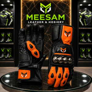 Guantes de Carreras de Cuero PU Transpirables y Protectores, con Cierre de Hebilla, Diseño Panelado, Unisex, para Motociclismo - Product Image 4