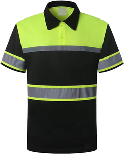 Camisetas Polo de alta visibilidad para hombre, camiseta reflectante de alta visibilidad para exteriores, transpirable, de seguridad para trabajadores, camiseta polo protectora para trabajadores - Product Image 2