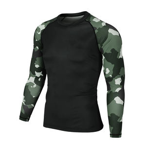 Camiseta de Compresión de Manga Larga para Hombre, Protección UV UPF50+, Secado Rápido, Transpirable, para Entrenamiento de MMA y Gimnasio, OEM - Product Image 2