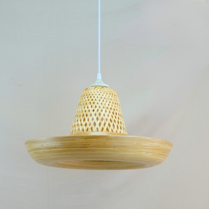 Elegante toque interior arte vietnamita decoración bambú colgante pantalla B & W iluminación hogar Hotel lámpara araña luces colgantes - Product Image 2