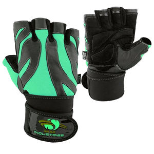 Guantes de Fitness de Cuero Genuino de Color Personalizado, Precio Económico de Fábrica, Protección para las Manos, Equipo de Ejercicio para Gimnasio, Guantes para Levantamiento de Pesas - Product Image 2
