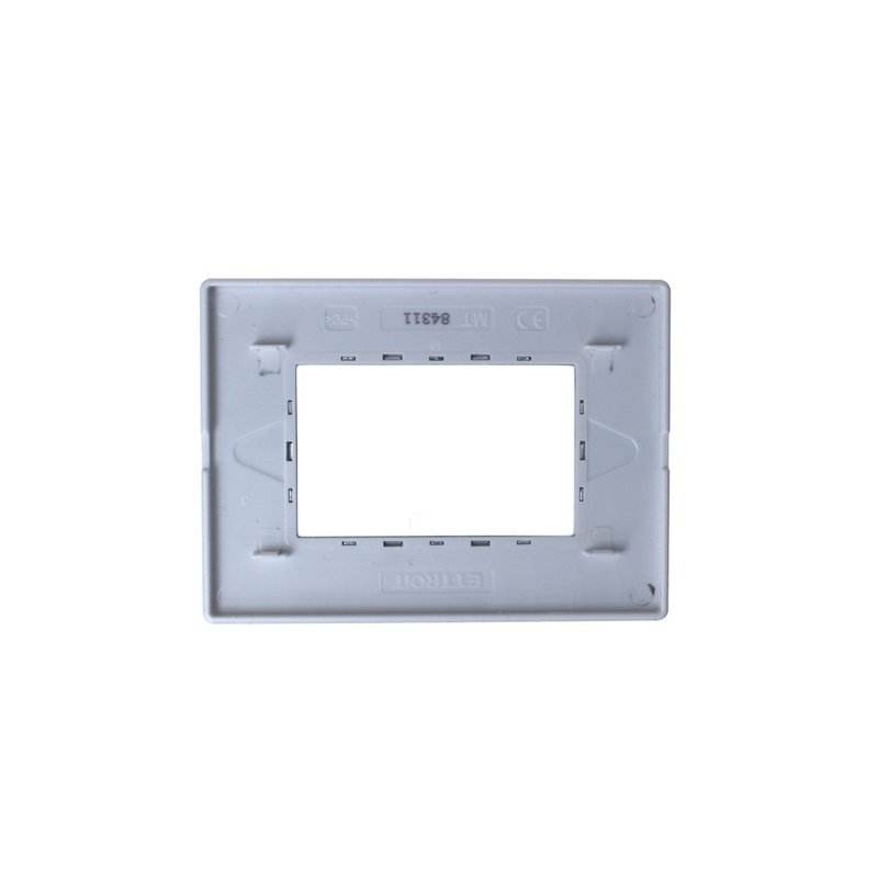 ETTROIT Solar Series 3P Glass Plate, Dark Steel Color, Compatible with Bticino Matix - Electrical Materials / Compatible