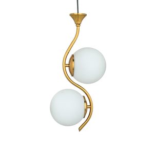 Lustre suspendu or moderne plafonnier avec cordon réglable en verre blanc plafonnier pour chambre à coucher - Product Image 4