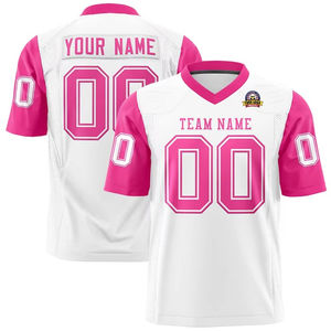 Uniformes de Fútbol Americano Unisex al por Mayor, Conjuntos de Jersey de Manga Corta, 195GSM, Poliéster, Protección UV, Impresión Serigráfica, Ropa Deportiva - Product Image 2
