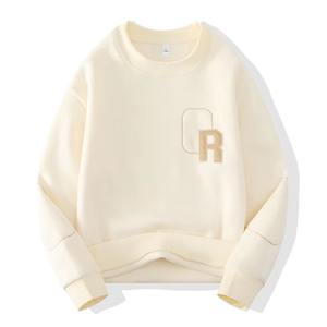 สเวตเชิ้ตแขนยาวลำลองสำหรับผู้ชายเสื้อกันหนาวปักคอขนแกะอบอุ่นปรับแต่งได้สไตล์ลำลอง - Product Image 2