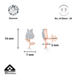 ต่างหูโรสบัด สปาร์ค โกลด์ แอนด์ ไดมอนด์ สตั๊ดสำหรับผู้หญิง - Product Image 6
