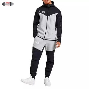 Gran oferta, conjunto de chándal deportivo para entrenamiento de invierno para hombre, pantalones de chándal transpirables de lana de algodón 100%, Sudadera con capucha personalizable - Product Image 5