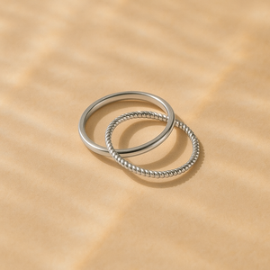 Anillo Duet de Cobre Chapado en Oro de 18K, Anillo Religioso Clásico de Moda para Aniversario - Product Image 3