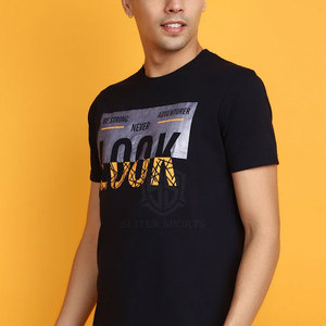 บริการขายส่ง ODM OEM เสื้อยืดแขนสั้นผู้ชาย ผ้าฝ้าย/ใยไผ่ รับออกแบบโลโก้ พิมพ์ลายสกรีน คุณภาพสูง - Product Image 4