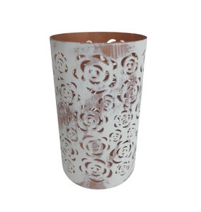 อุปกรณ์บนโต๊ะอาหารไฟคริสต์มาสตกแต่งทรงกลมเชิงเทียนสีขาวทองแดงสำหรับตกแต่งงานแฮนด์เมดออกแบบได้ตามต้องการ - Product Image 4