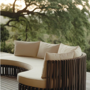 Canapé de salon moderne en tissu de lin avec cadre en bois massif Coussins amovibles en mousse convertible pour appartements OEM disponible - Product Image 4