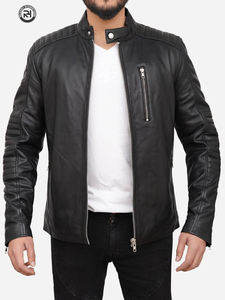 Nouveau blouson aviateur en cuir formel pour hommes coupe ample col déchiré imperméable coupe-vent en peau de mouton - Product Image 5