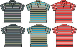 เสื้อโปโลลายทางสำหรับเด็กเสื้อโปโลพิมพ์ลายทางทำจากผ้าฝ้าย GSM 180ผ้าปิเก้ - Product Image 6