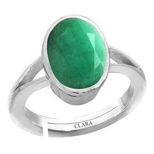 NOVAMART Fine Certified Natural Emerald Panna Gemstone <b>Rings</b> Oval Cut <b>Diamond</b> Bezel Setting for Everyday Wear Buy Now! Wholesale - Product Image 1