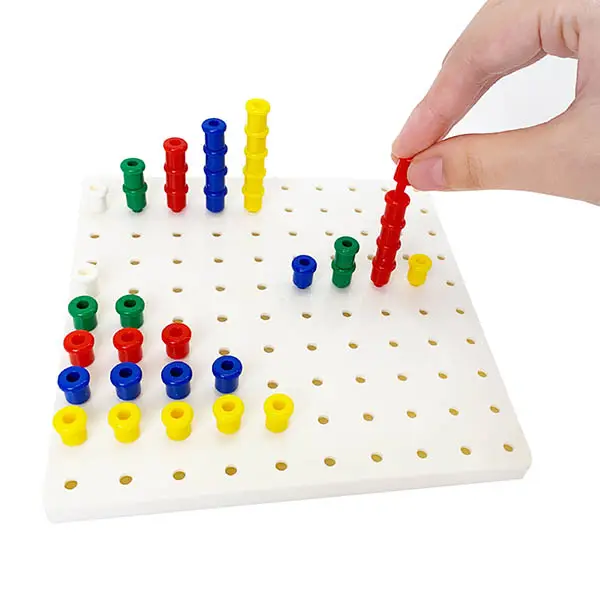 100 Pcs Stacking Small Peg Board Toy