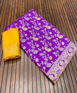 Saris para fiesta, ropa de boda india, <span class=keywords><strong>Sari</strong></span> de trabajo bordado con telas de gasa de satén de seda de dos colores, <span class=keywords><strong>Sari</strong></span> de ropa tradicional
