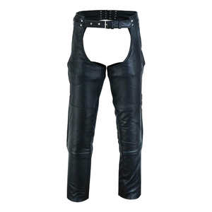 Meilleures ventes de chaps de protection en cuir pour moto entièrement doublés de qualité, vente en gros de chaps en cuir coupe-vent de bonne qualité - Product Image 2