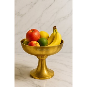 Best Selling Brass Gold Flower Bowl Pedestal Base Luxury Home & Wedding Decorative Tabletop Fruit & Flower Bowls - Product Image 2