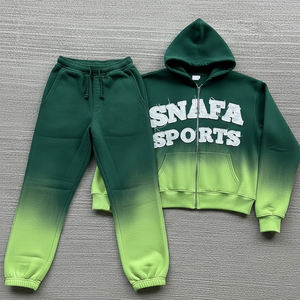 Chándales con Logotipo Personalizado, Bordado Desgastado, 100% Algodón, Patrón Sólido, Pantalones Deportivos, Chándal Bordado - Product Image 1