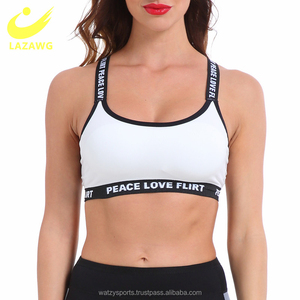 Custom Letter Print Sports Bra Women Push up Yoga Bra Underwear Breathable Gym Fitness <b>Running</b> Sportwear Seamless <b>Padded</b> Crop to - Product Image 4