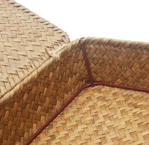 Hot Selling Medium Woven Rattan Eco-Friendly Multifunction Storage <b>Baskets</b> High Quality Lid Natural Seagrass Popular Storage - Product Image 3