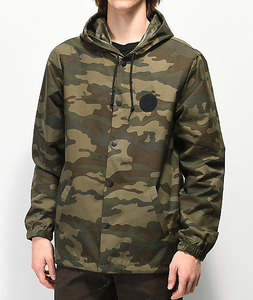 Vestes d'entraîneurs de camouflage personnalisées de haute qualité pour hommes femmes vestes d'entraîneur de camouflage en nylon /polyester personnalisées - Product Image 1
