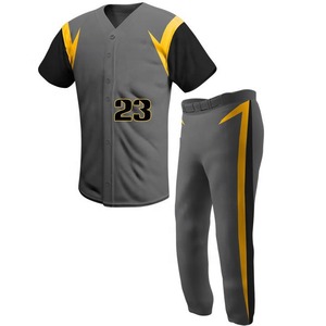 OEM Service Design Men's 100% Polyester <b>Baseball</b> & Softball Uniform Breathable Sportswear Plus Size for Wholesale Players - Product Image 3