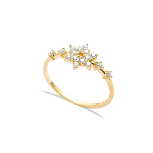 Flower Design Zircon Stone Cluster <b>Ring</b> Wholesale 925 Sterling Silver Jewelry Turkish Handcrafted - Product Image 6