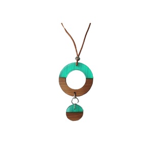Collar de madera de resina de estilo Vintage para mujer, eslabón de mariposa chapado en oro, diseño único, joyería de moda de tendencia para fiestas - Product Image 6