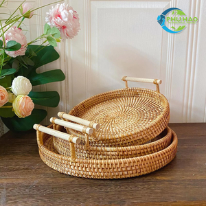 Elegant and Durable Woven WOVEN RATTAN <b>TRAY</b> Multi-Purpose Eco-Friendly <b>Tray</b> for Serving, Organizing and Home Decor at Good Price - Product Image 3