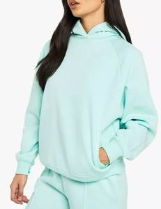 Vente chaude Qualité 100% Coton Polaire Lourd Surdimensionné Sweat À Capuche Pour Femmes Conception Personnalisée Plaine Multi-Couleurs du Bangladesh - Product Image 5