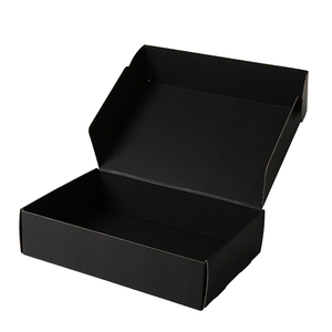 Đen tái chế các tông rượu vang bưu phẩm 100 cái moq Giấy gợn sóng vận chuyển hộp giá rẻ Hình Vuông Hình dạng - Product Image 2