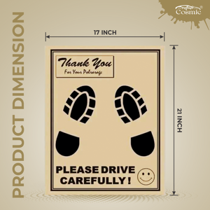 แผ่นรองเท้ากระดาษแบบใช้แล้วทิ้ง ขนาด 17x21 นิ้ว ทนทาน กันลื่น ป้องกันพื้นสำหรับรถยนต์ ราคาสุดคุ้ม - Product Image 3