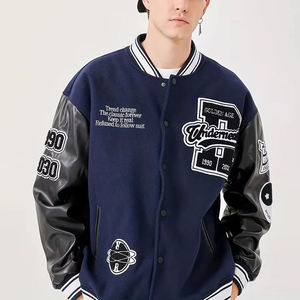 เสื้อแจ็คเก็ตวาร์ซิตี้สไตล์นักศึกษา ราคาขายส่ง รับผลิตแบบ OEM ดีไซน์ระบายอากาศ แห้งเร็ว คุณภาพสูง สำหรับขาย - Product Image 6