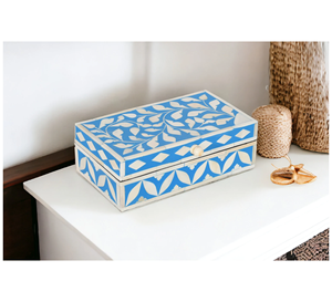 Boîte à bijoux en bois de meilleure qualité avec incrustation d'os indien bois de vadrouille coloré pour cadeau directement du fabricant indien - Product Image 1