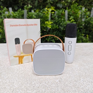 <strong>Speaker</strong> With Wireless Mic <strong>Small</strong> Bluetooth Mike Portable Sound System Karaoke Mini Microphone Machine for Kids - Product Image 2